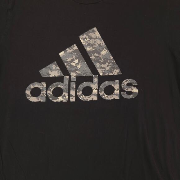 Adidas Casual Crew Neck Short Sleeve Graphic T Shirt Mens Size XL Black - Picture 4 of 9